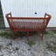 Banc bois léopard véranda salon 6 pieds vintage