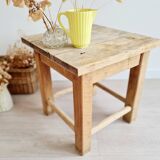Brutalist table - oak side table
