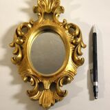 Small golden baroque mirror 24 x 15 cm