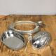 Duck-shaped terrine in silver metal