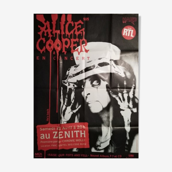 Affiche concert vintage Alice Cooper 120x160 cm