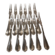 12 silver-plated snail forks by Christofle Spatours