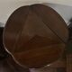 Small walnut side table with drop leaf and twisted legs – 20th century