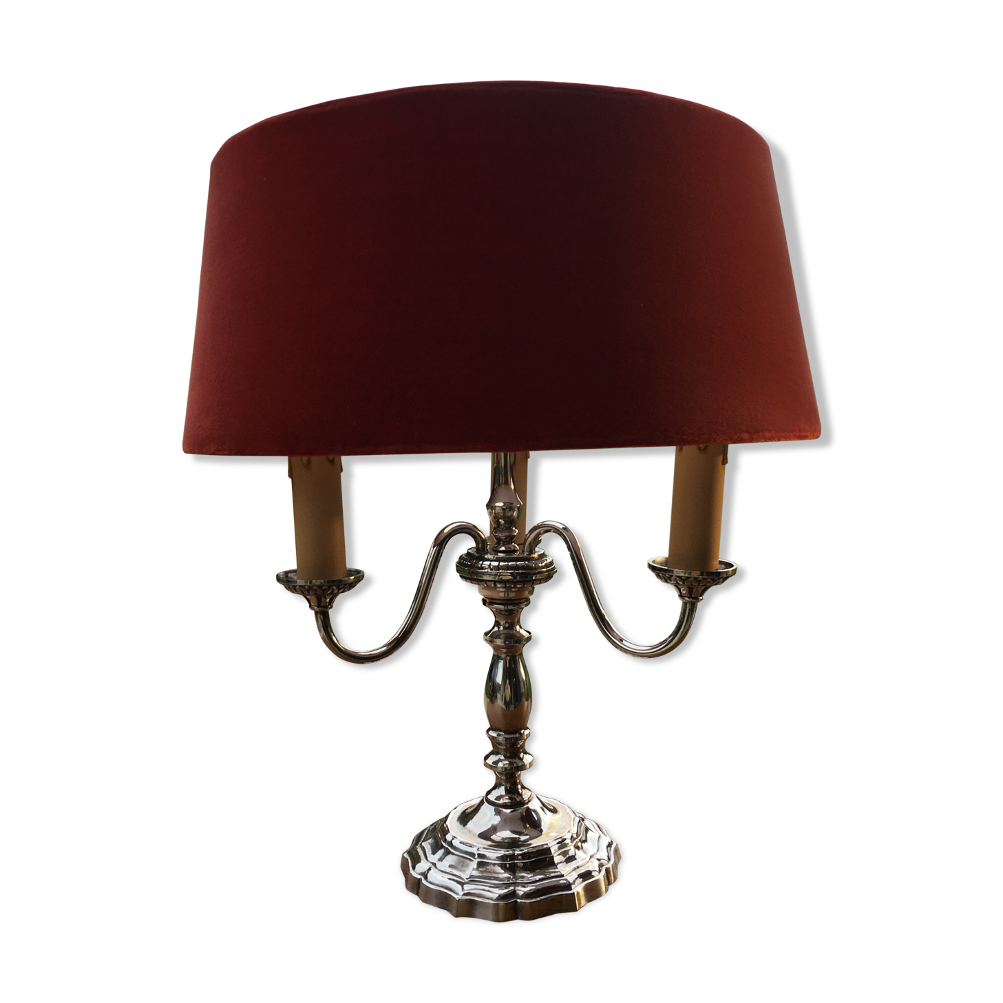 Silver hot water bottle lamp