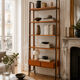 Vintage Scandinavian bookshelf in teak and black metal – Design