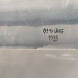 Vintage watercolour by Osmo Laine, 1993