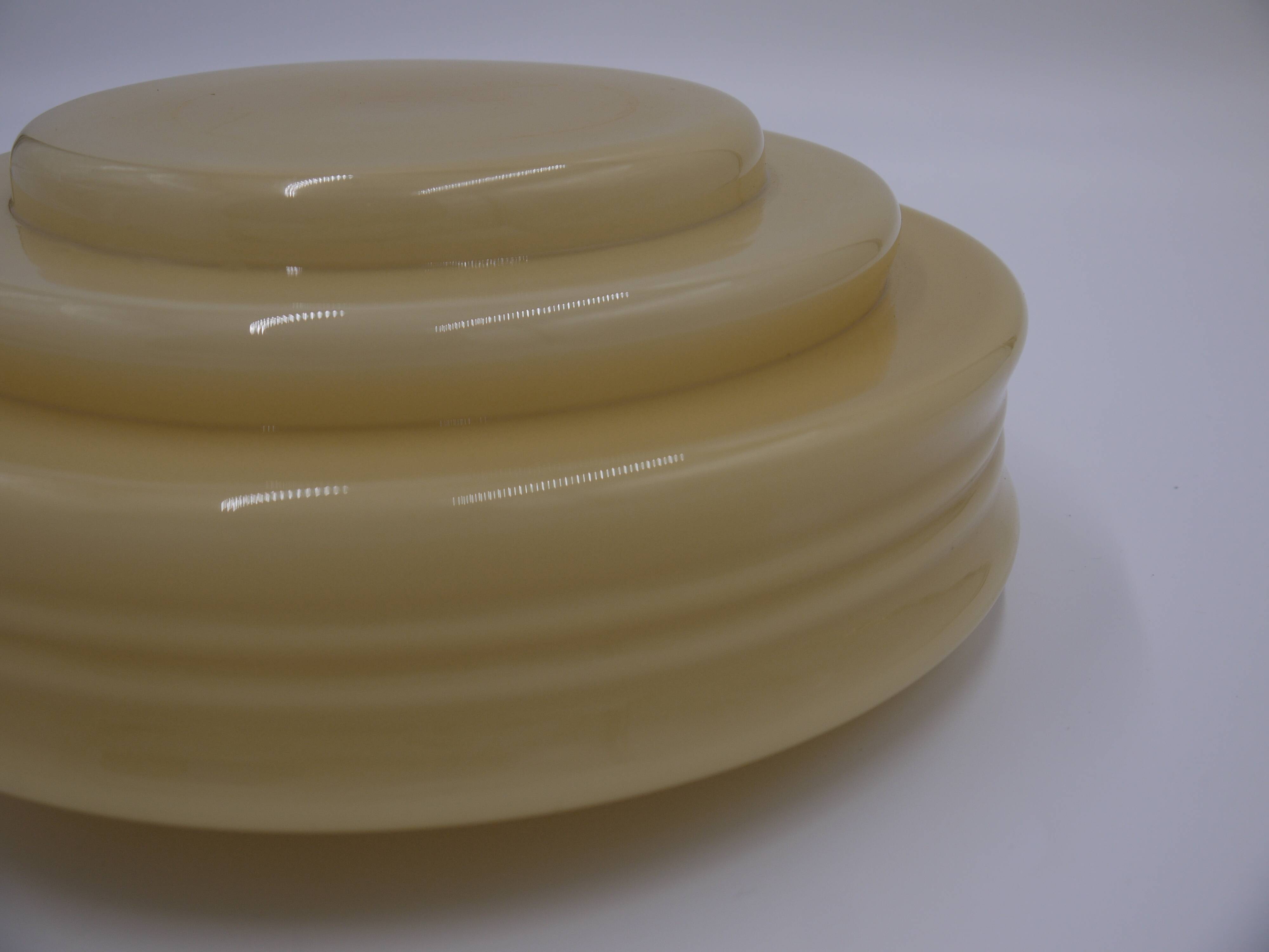 Yellow glass lampshade