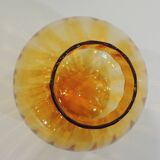 Slanted/Vintage Amber Glass Vase