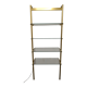 Modular shelf in glass and gilded aluminum from the 70-80s