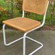 Cesca chair b32 model in white and wood by Marcel Breuer