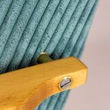 Restored Mid-Century Pink & Turquoise Beech Armchairs, 1960s, Set of 2