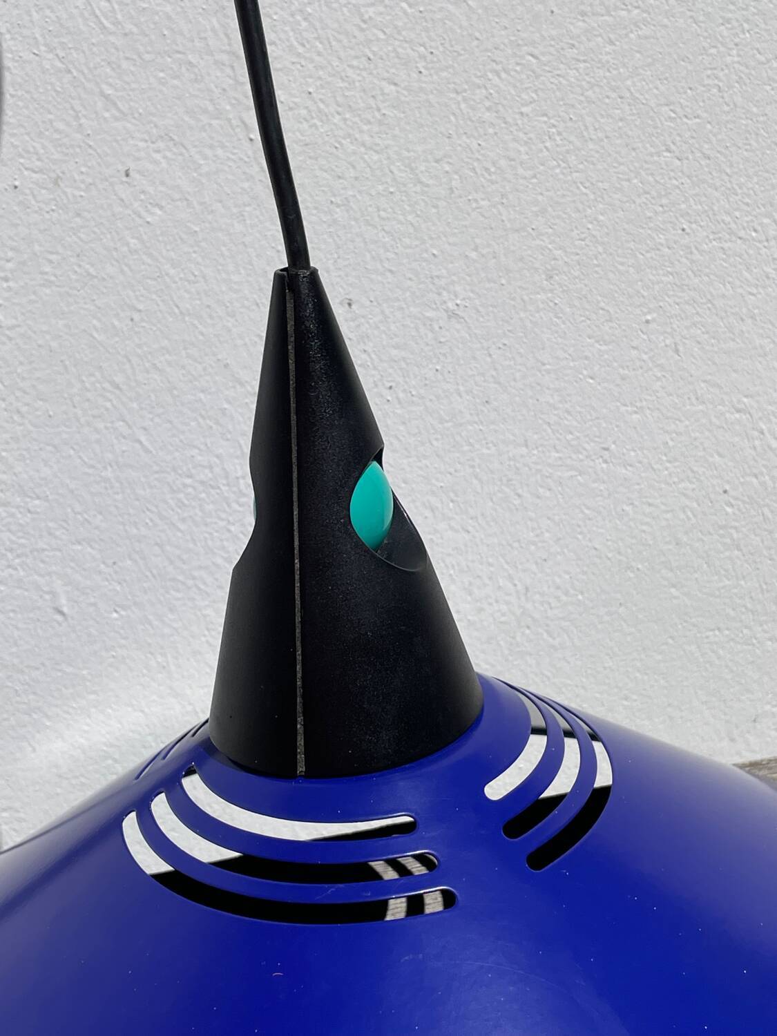 Postmodern blue metal pendant light Glossy