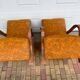 Set of Art Deco Italian chairs in walnut, 1920s