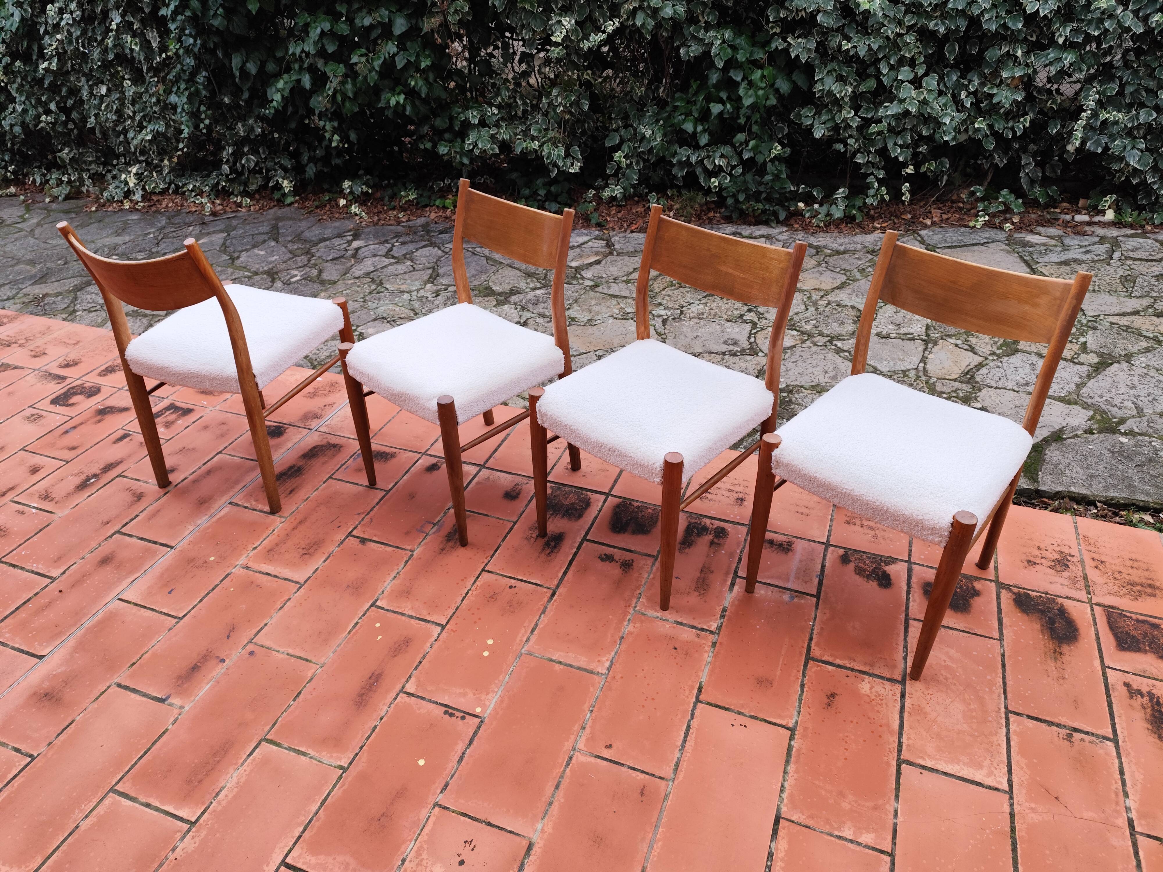 Fristho franeker set of 4 vintage scandinavian chairs from the 1960s
