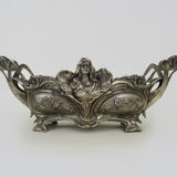 Jardinière en bronze argenté époque Art Nouveau