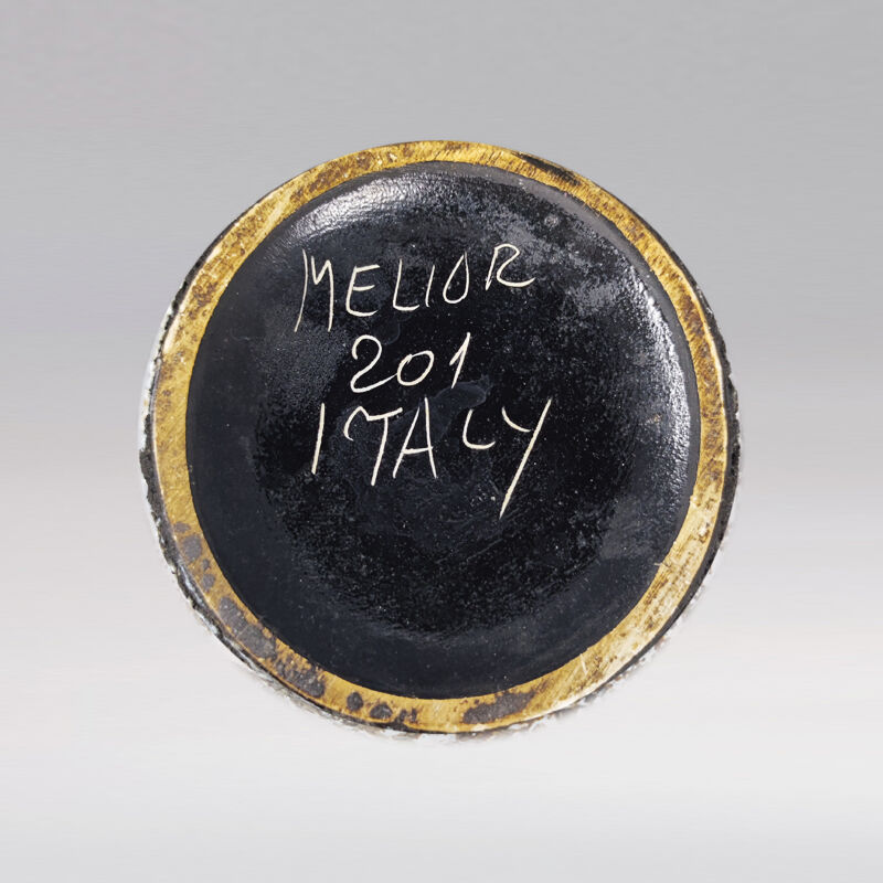 1960s Stunning Lava Vase by Melior, Made in Italy