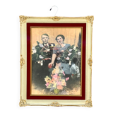 Old carved wooden wall frame