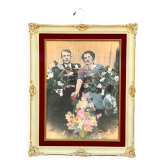 Old carved wooden wall frame