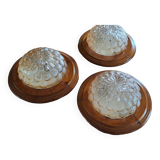 Set of three vintage 60/70 ceiling lights