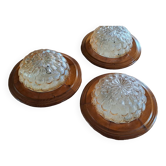 Set of three vintage 60/70 ceiling lights