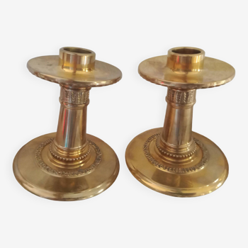 2 Bougeoirs bronze
