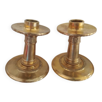 2 Bronze candle holders
