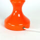 Orange glass table lamp by vitropol, poland 1960s