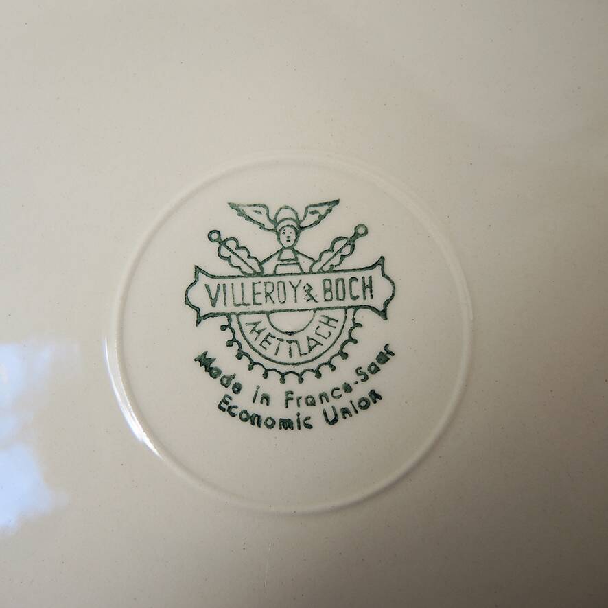 5 Antique Villeroy & Boch Celadon Dessert Plates