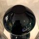 Onion shaped vase of green and blue color in glass