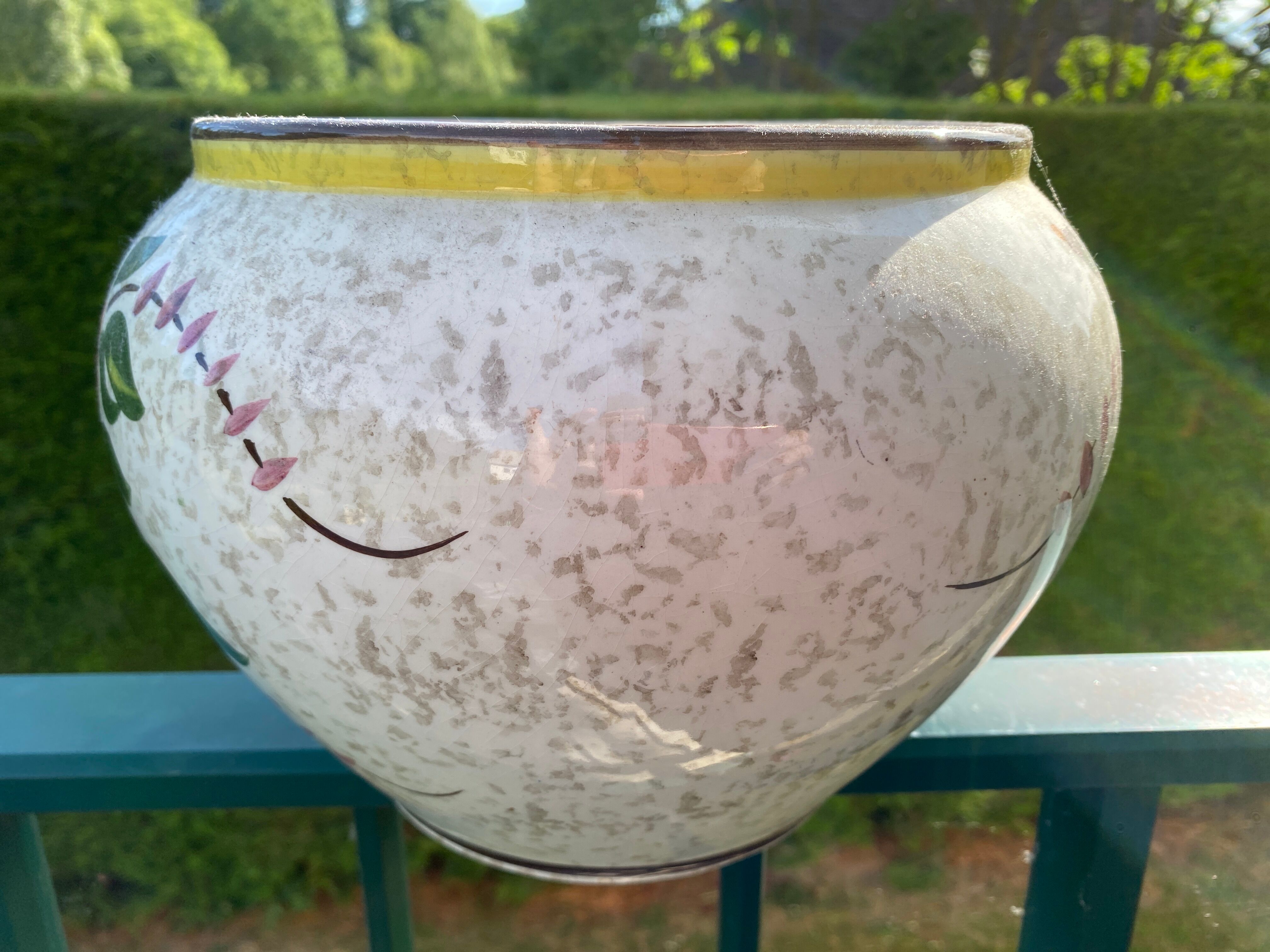Vintage longchamp floral pot pot cover
