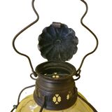 Lanterne de bateau en cuivre pour bougie, vers 1900