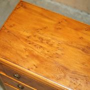 Vintage walnut commode with sliding top in Butler style.