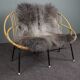 Rattan sofa & sheepskin Dutch Design 1960