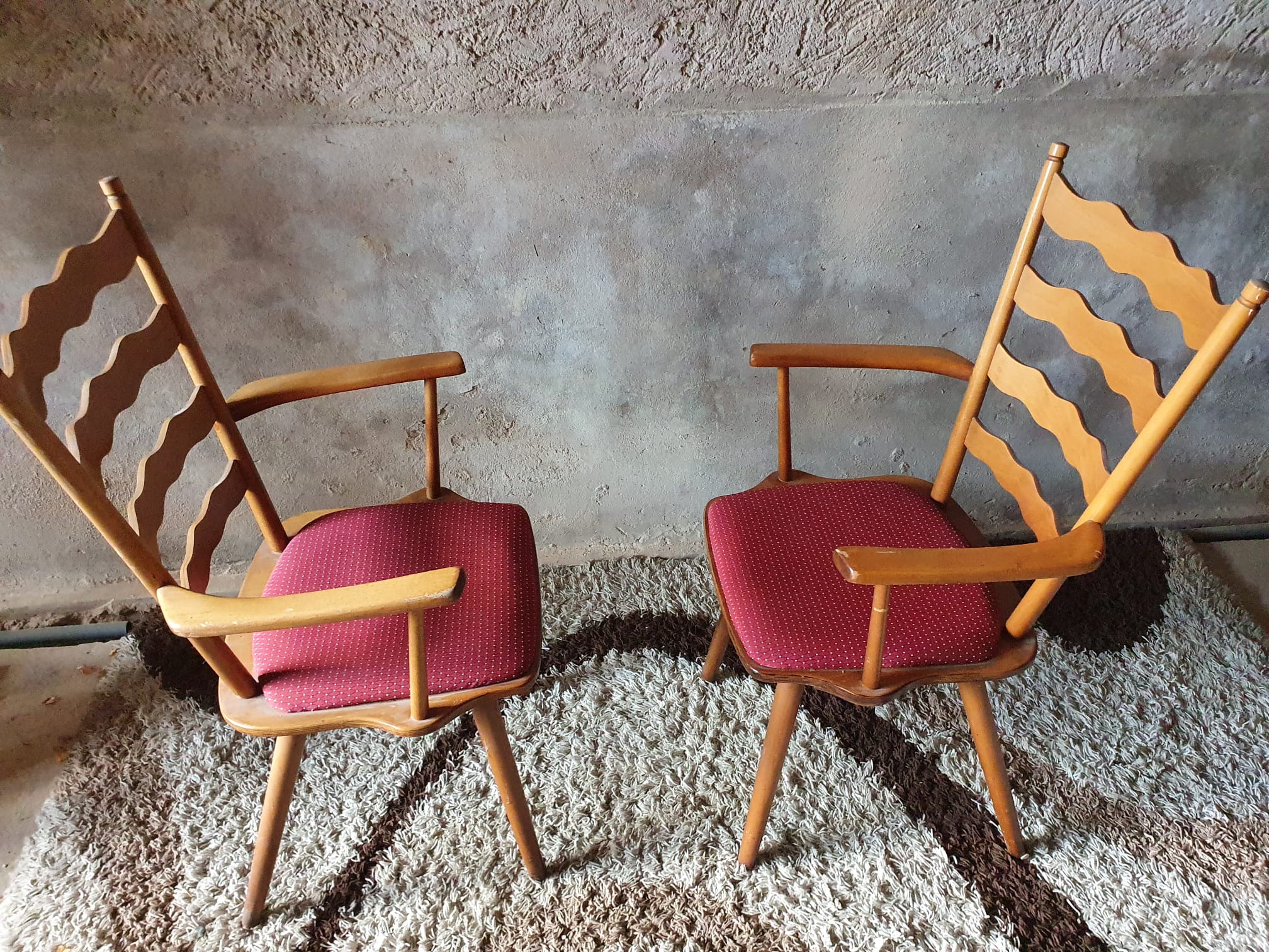 Paire de chaise style "Moustache" vintage