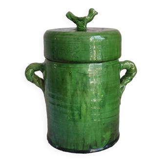 Large glazed ceramic pot
