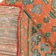 Tapis de couloir vintage antique orange corail, 74 x 334 cm