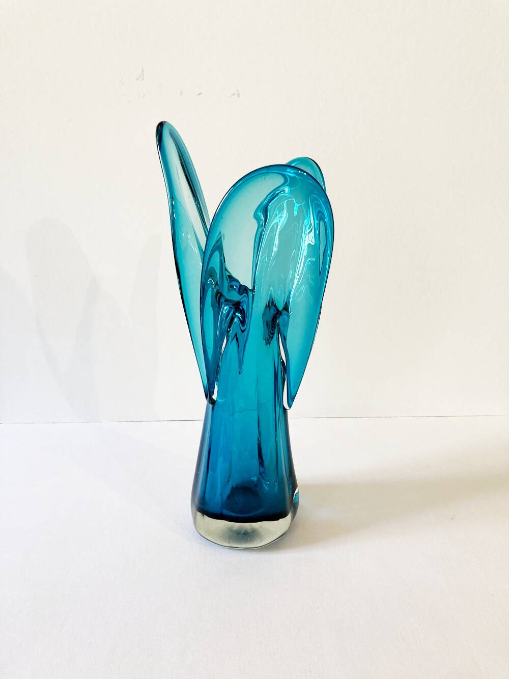 Art Deco Murano glass trilobe vase