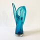 Vase trilobe Art déco en verre de Murano