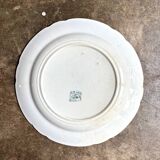 K&G Lunéville round dish in green and pink ironstone, "Roland" service