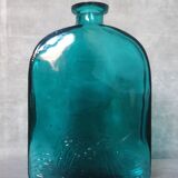 Flacons bouteilles verre gravé bleu