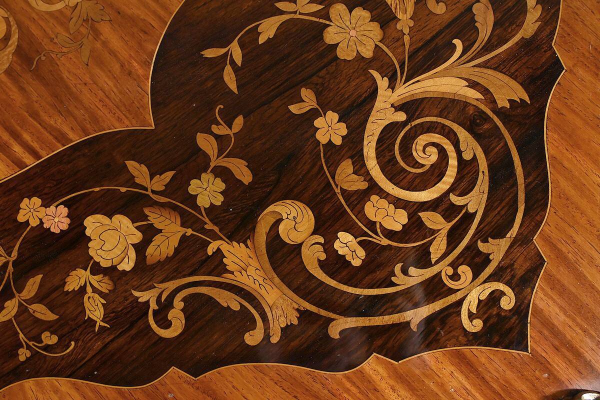 Rosewood Table with Marquetry, Napoléon III period