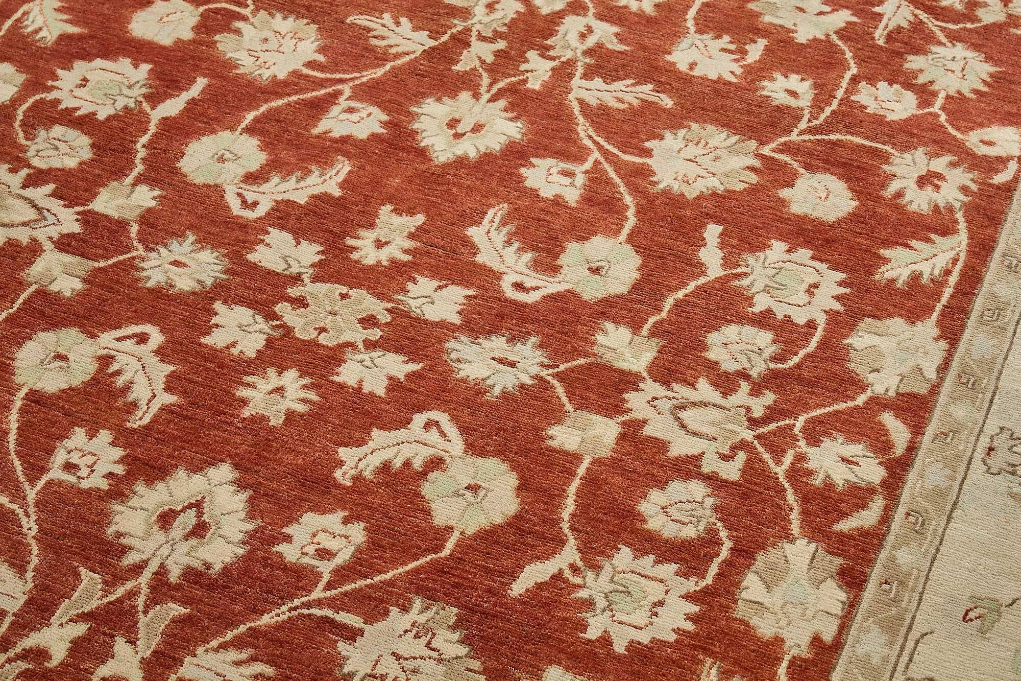 Turkish Handknotted Wool Oushak Rug 176 cm x 276 cm