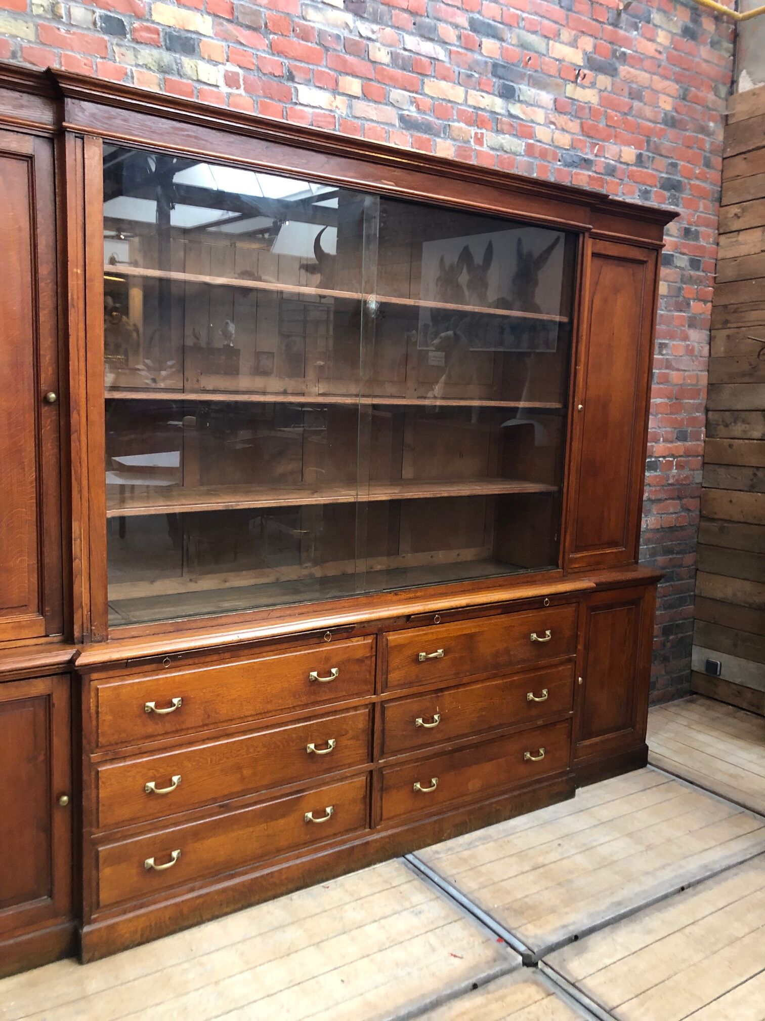 Former haberdashery in early twentieth oak furniture