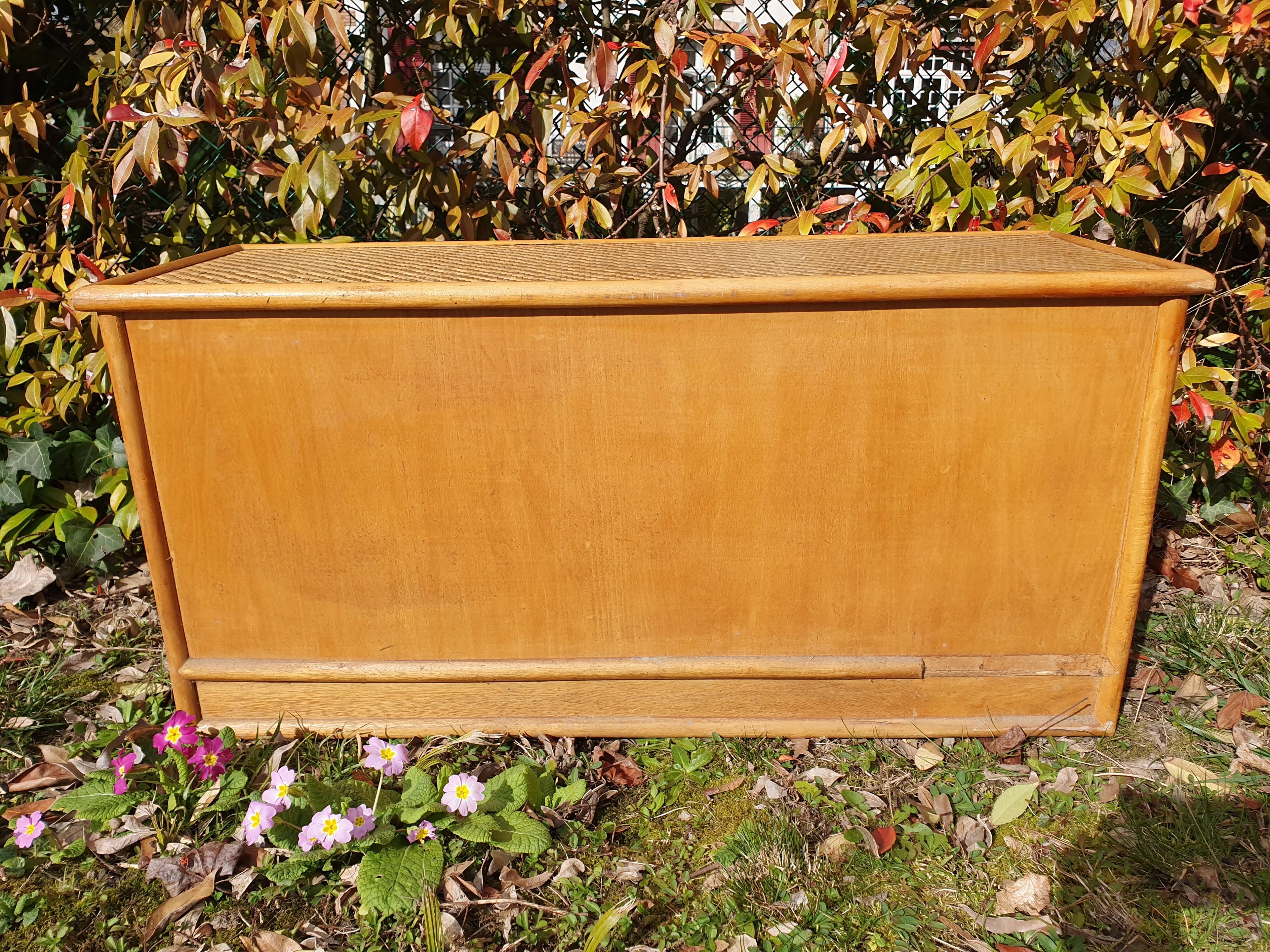 Meuble rotin vintage