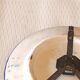 Hand-painted decorative plate decorated with a blue chimera pattern