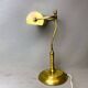 Portuguese brass bankers desk table lamp 1940s