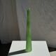 Vintage polished green glass soliflore vase H32