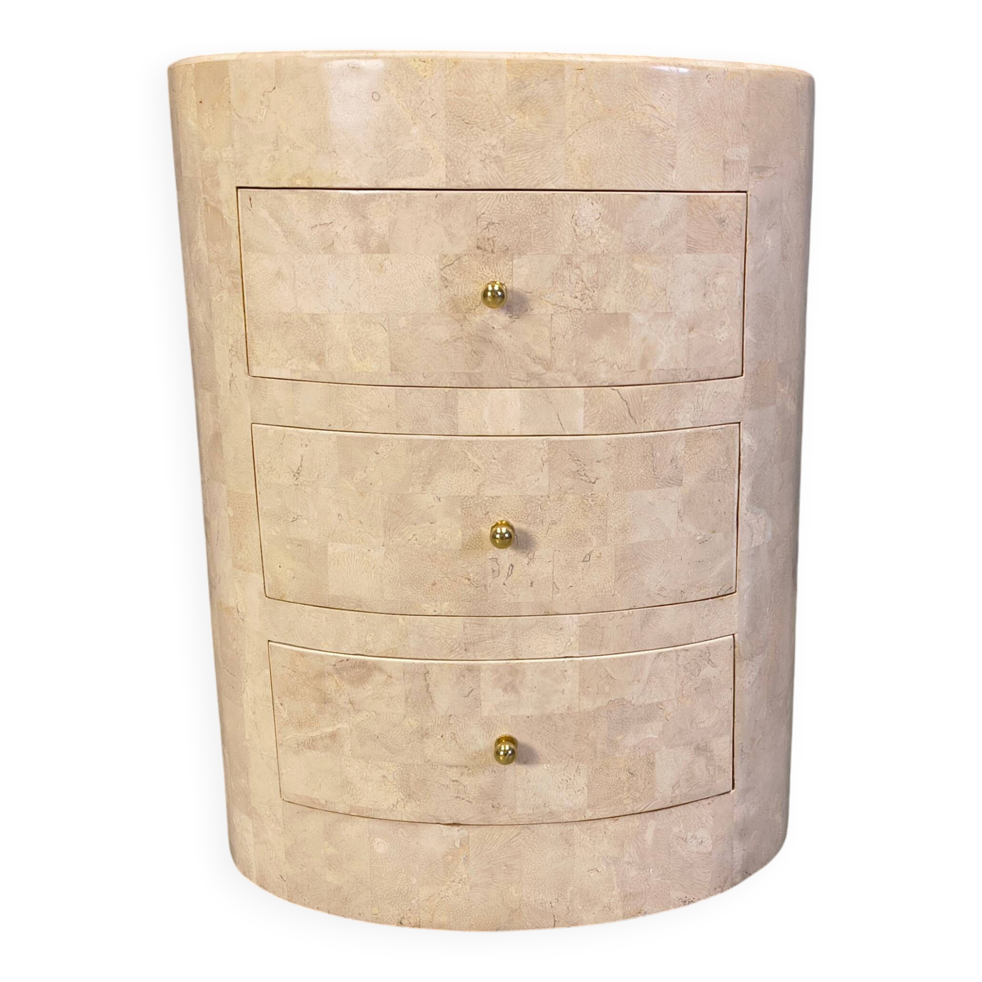 Commode en pierre tessellée par Maitland Smith, années 1980.