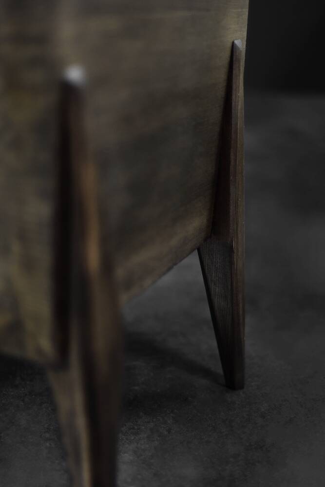 Scandinavian buffet in ash with matte metal handles, Mid-Century Modern style, 1960s.