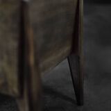 Buffet scandinave en frêne avec poignées en métal mat, style Mid-Century Modern, années 1960